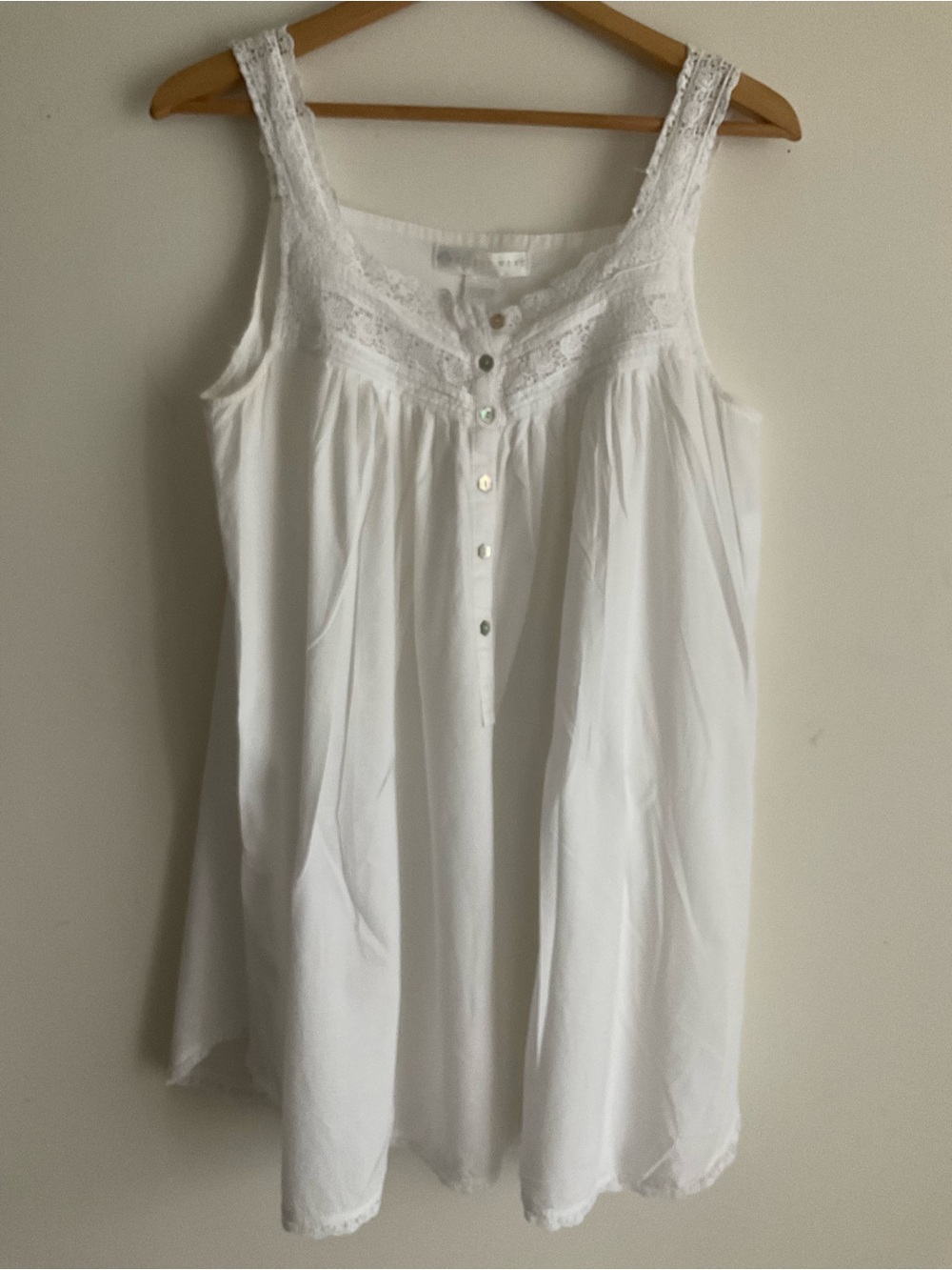 Eileen West Heirloom Dream Chemise Queen Anne Lace White Cottage Boho Nightgown - Picture 9 of 9